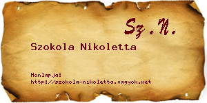 Szokola Nikoletta névjegykártya